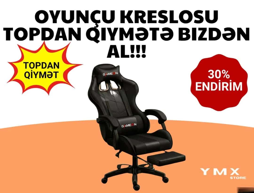 Qara rəng, Oyun kompüter kreslosu - Tenderyard