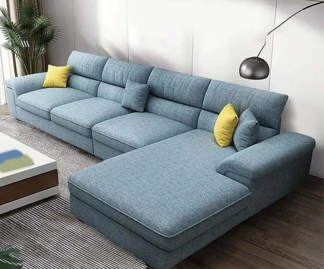 Corner sofa, Light blue color - Tenderyard