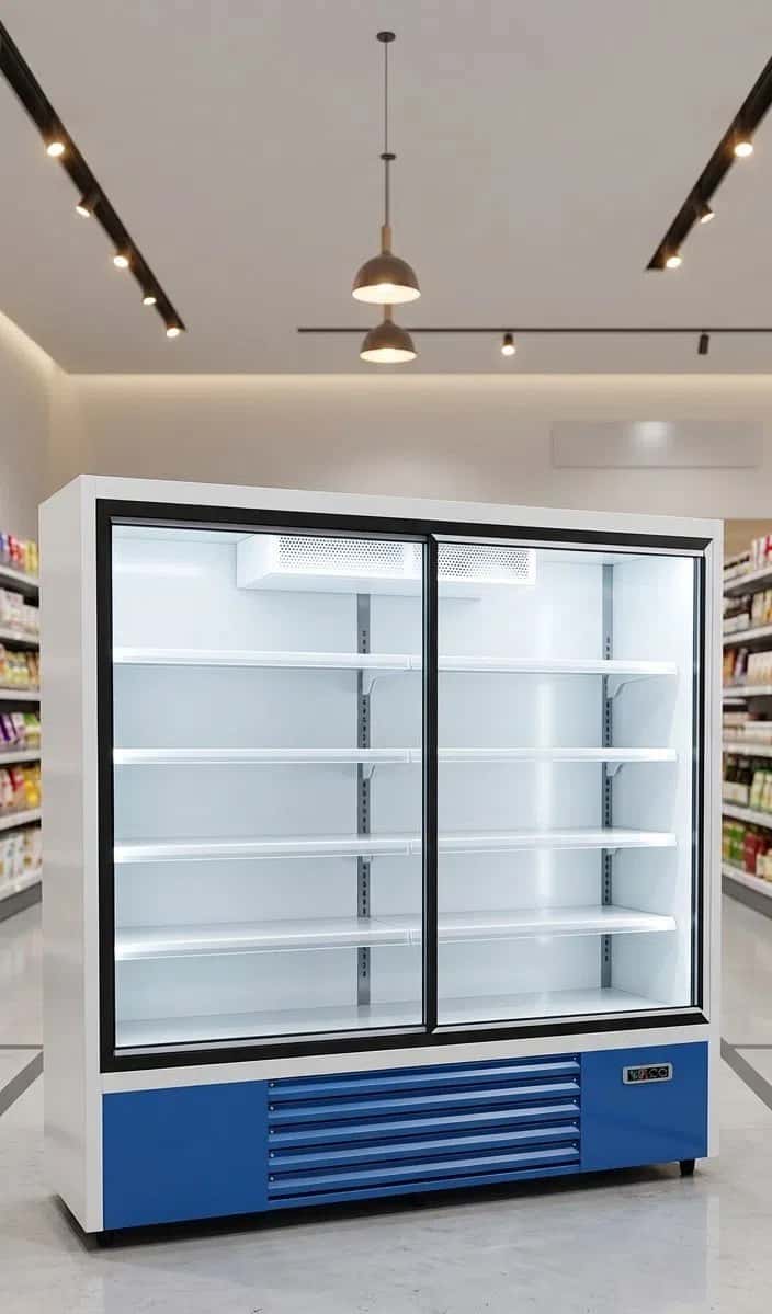 Glass door refrigerated display case - Tenderyard