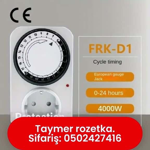 Taymer rozetka-elektrik yuvası - Tenderyard