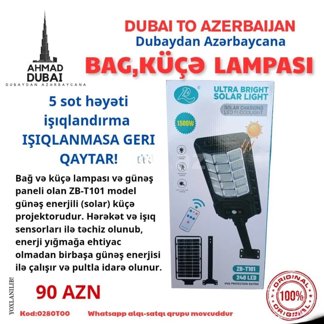 ZB-T101 Günəş enerjili küçə projektoru