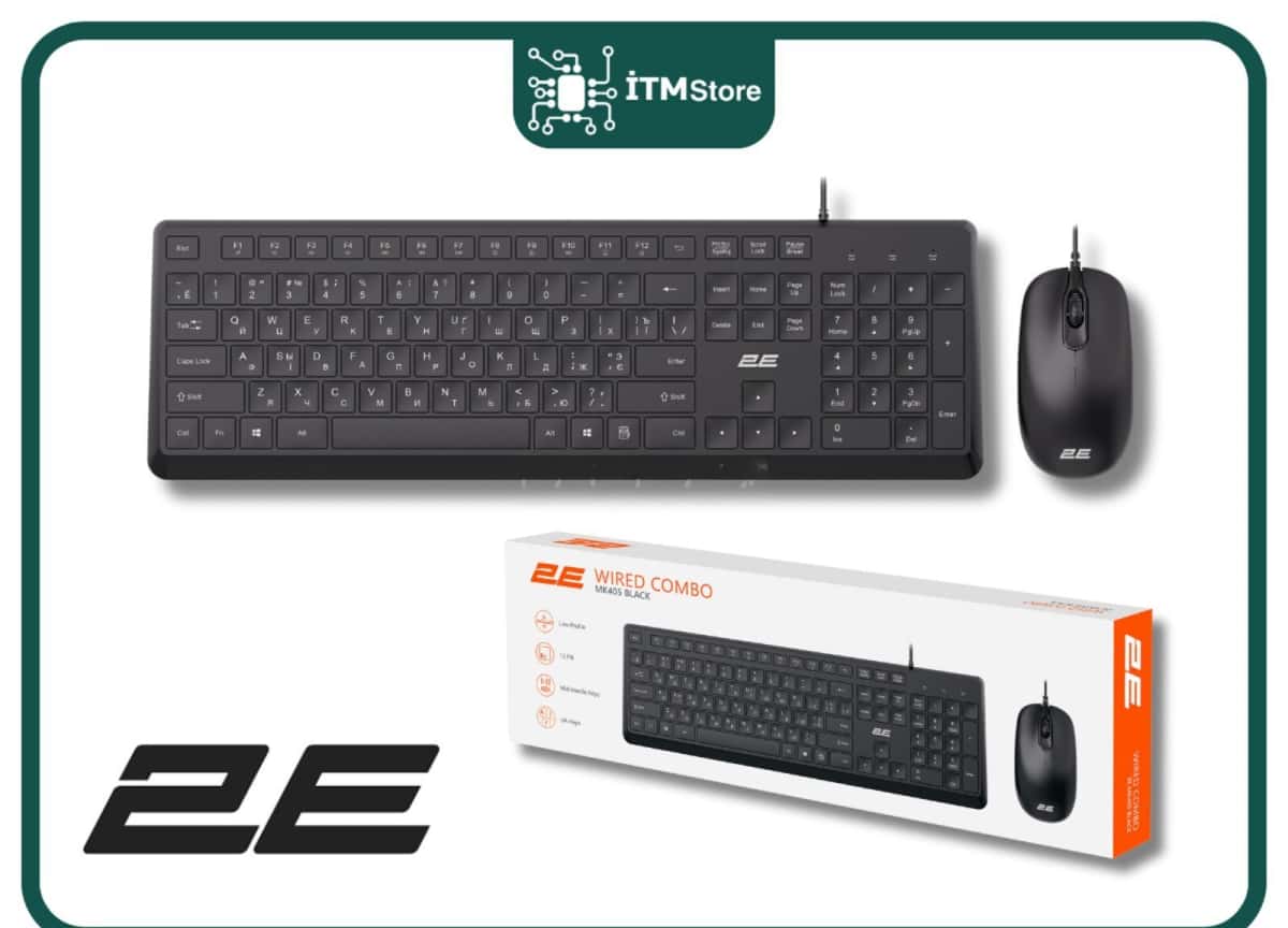 Keyboard and mouse set 2E Combo MK405 USB - Tenderyard