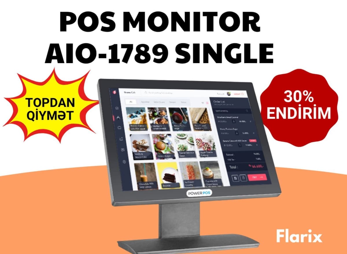 POS monitor AIO-1789 17 düym sensor ekran