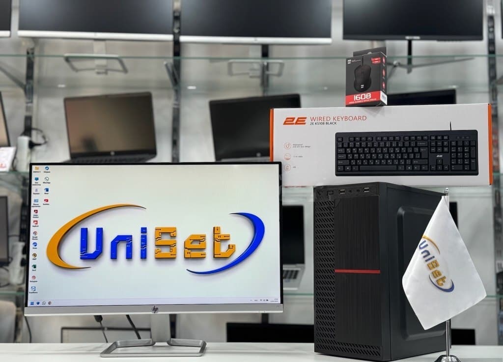 Intel i3 Masaüstü Kompüter, 8GB RAM, 240GB SSD, 24" Monitor