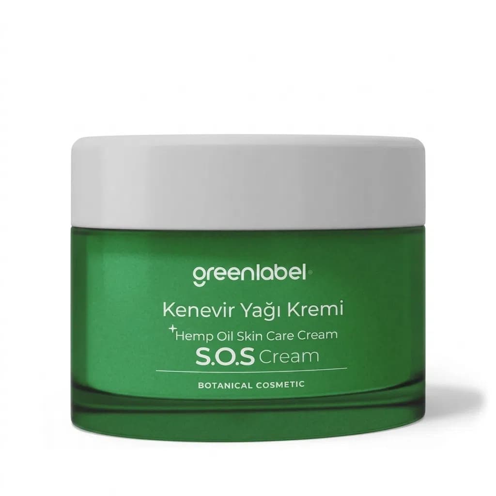 Greenlabel S.O.S Çətənə Yağlı Nəmləndirici Üz Kremi, 50 ml