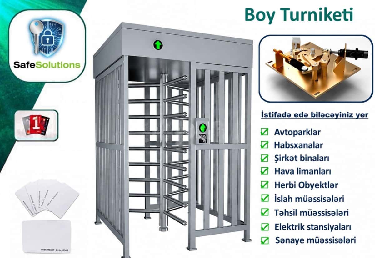 Full-Height Stainless Steel Turnstile - Tenderyard