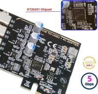 PCI-E Express kart 4x USB 3.1 Gen1 5Gbps (8 sm aşağı profil) — şəkil 6