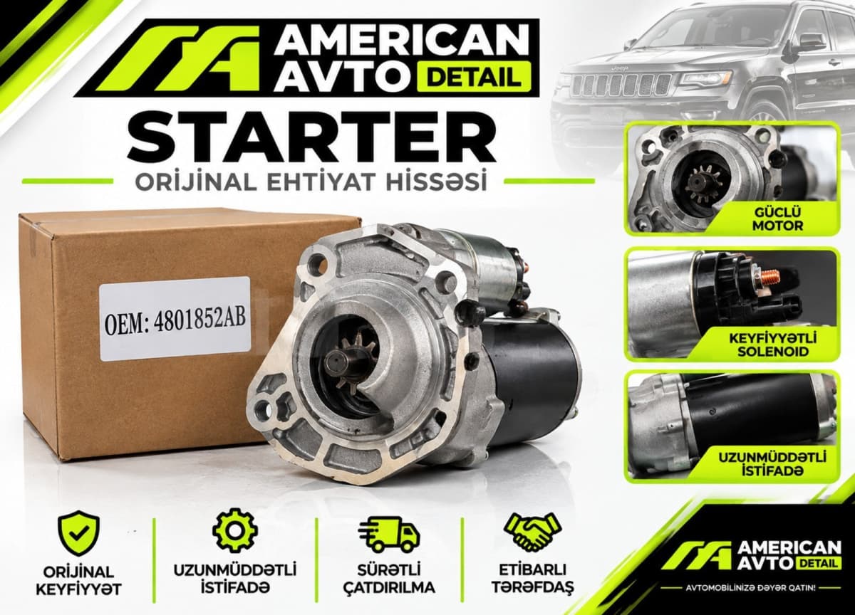 Starter Jeep, Dodge, Chrysler 3.6
