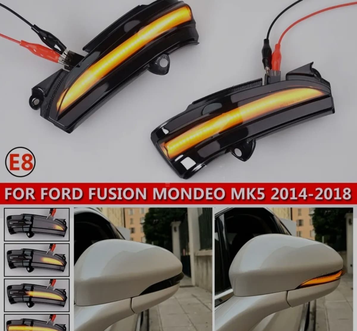 Yan güzgü LED dönmə işıqları Ford Mondeo Fusion 2013-2020