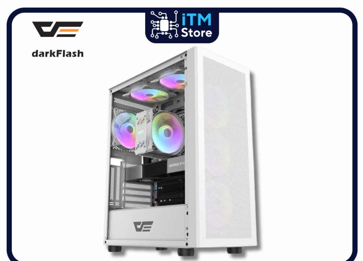 Computer Case Aigo Darkflash DLC29 Full Mesh White - Tenderyard