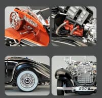 Mercedes-Benz 500 K Retro Metal Avtomobil Modeli — şəkil 2