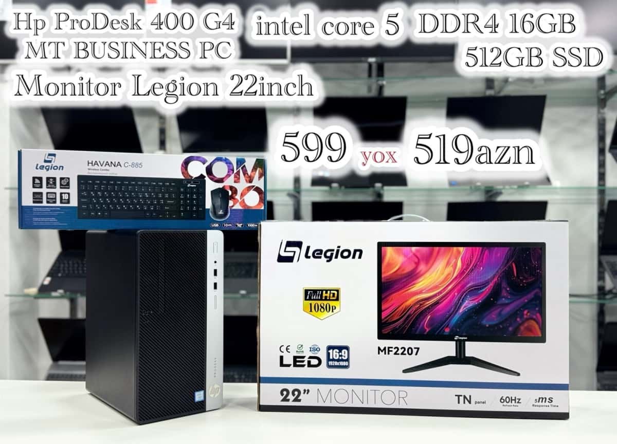 HP ProDesk 400 G4 Desktop Computer Set - Tenderyard