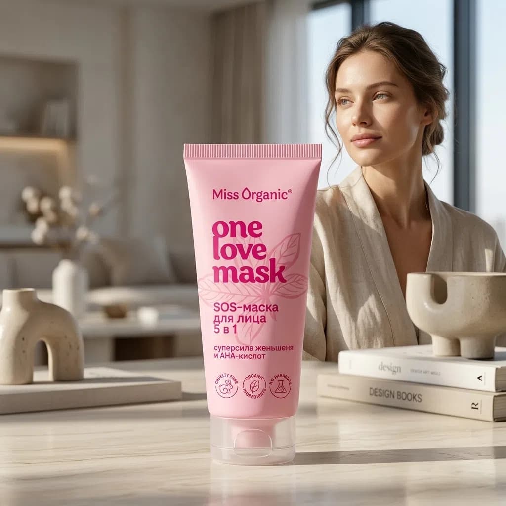 Miss Organic One Love 5-i 1-də Üz Maskası, 50 ml
