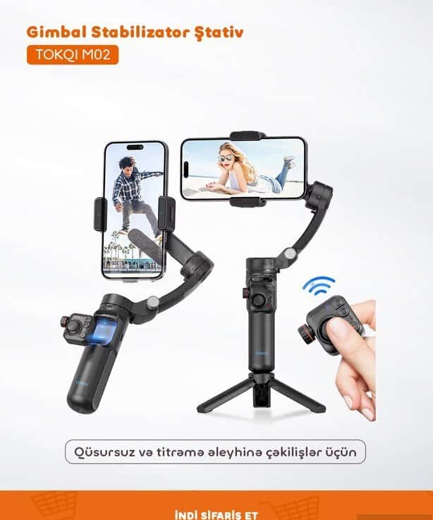 Tokqi M02 Gimbal Stabilizer and Tripod - Tenderyard