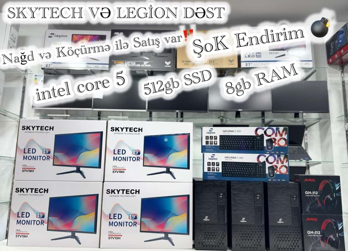 Legion Masaüstü Kompüter Intel i5 8GB RAM 240GB SSD - Tenderyard