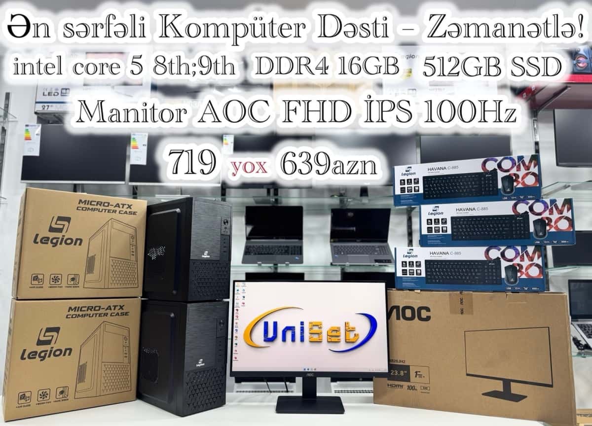Legion Masaüstü Kompüter i5-8th 16GB RAM 512GB SSD - Tenderyard
