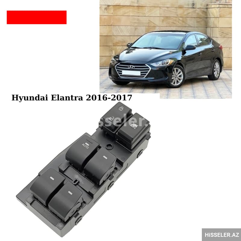 Şüşə qaldıran düymə bloku Hyundai Elantra 2015-2019