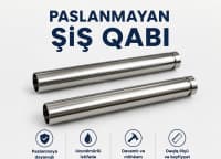 Şiş qabı paslanmayan polad 9x72 sm — şəkil 1
