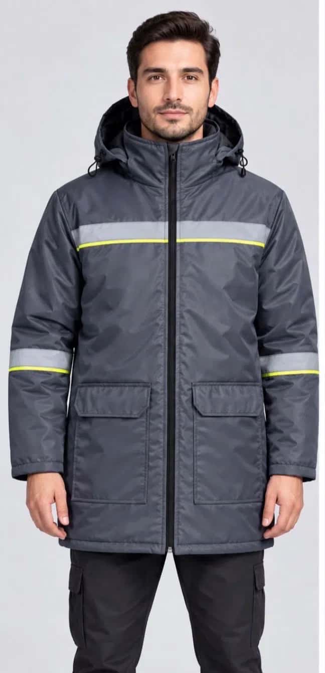 Work jacket with reflectors gray - Tenderyard