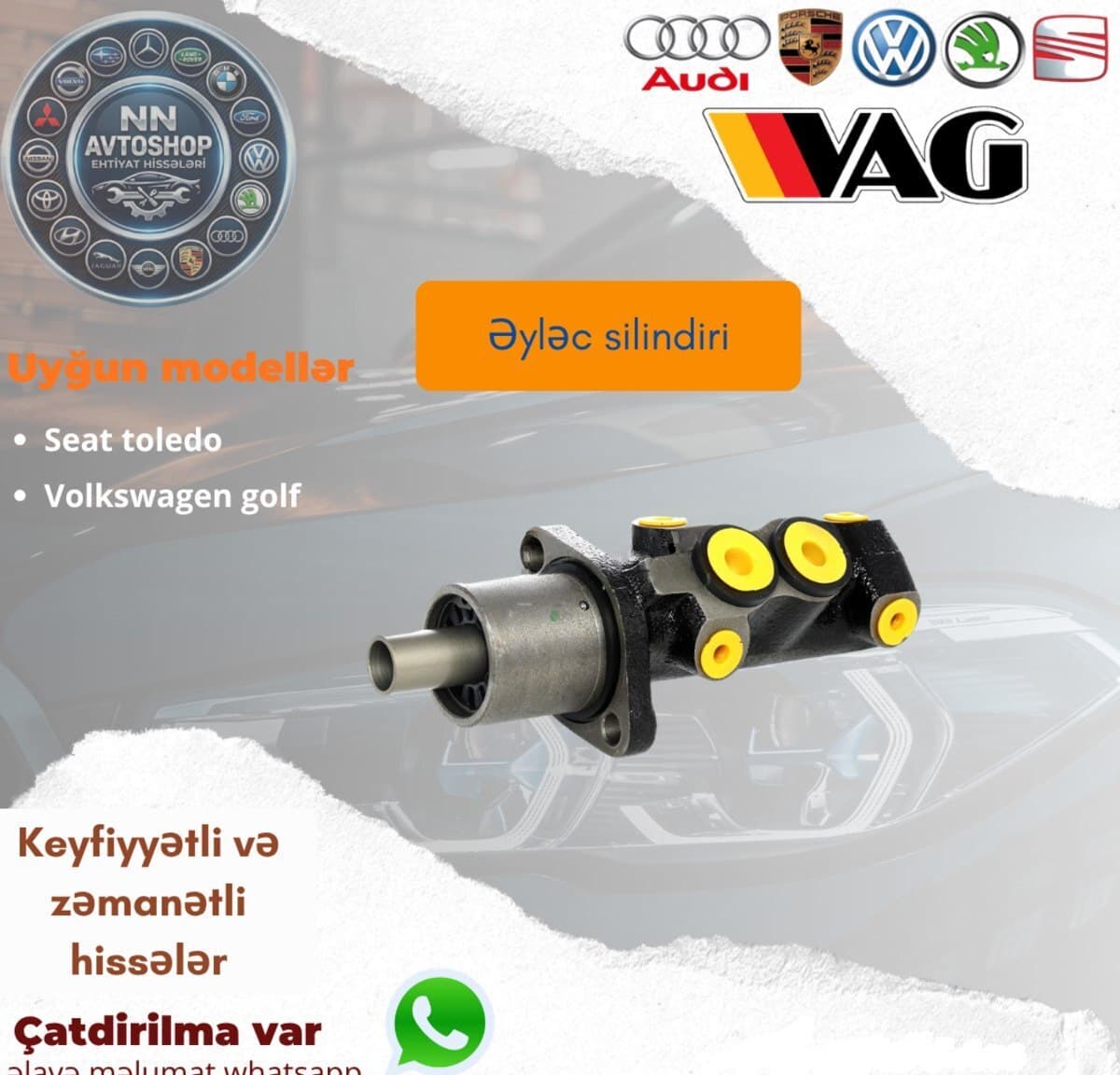 Əsas silindr Seat Toledo və Volkswagen Golf üçün