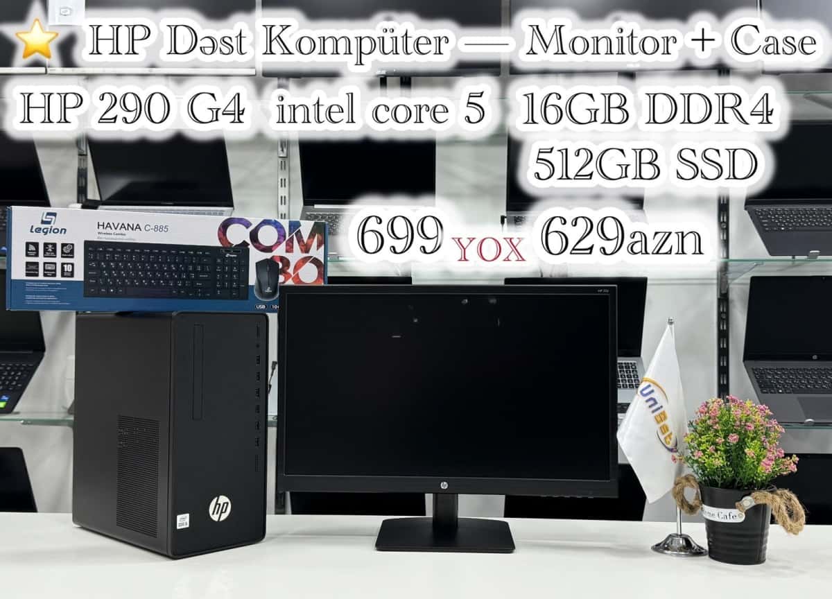 HP 290 G4 Desktop Computer Set (i5-10th, 16GB, 512GB SSD) - Tenderyard
