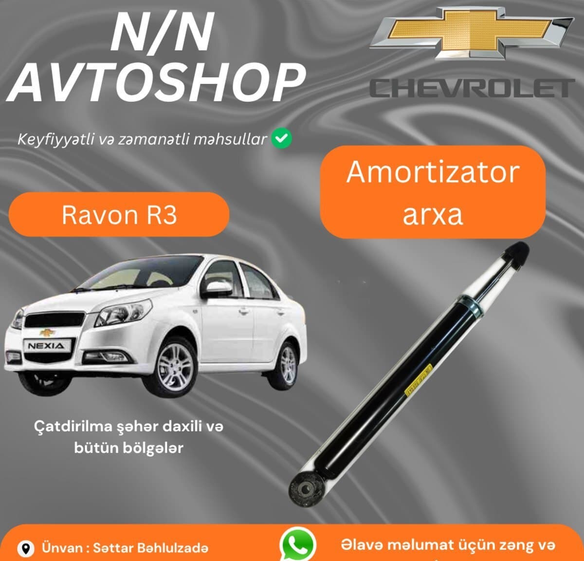 Arxa amortizator Ravon R3