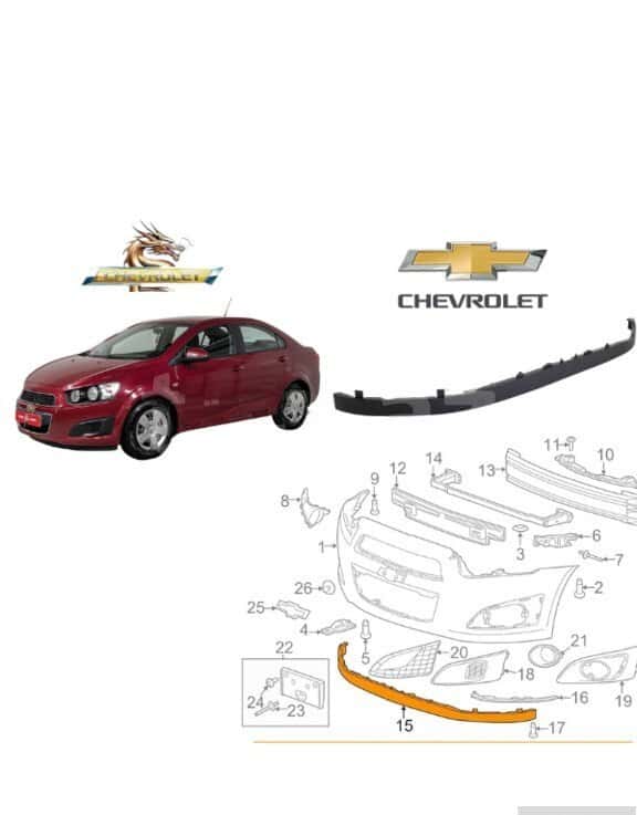 Ön bufer bığı Chevrolet Aveo T300 2011-2013 - Tenderyard
