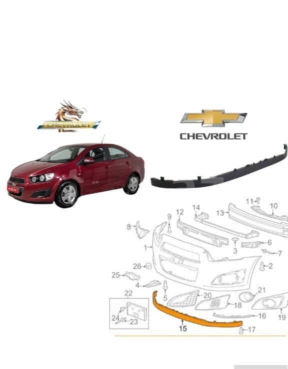 Ön bufer bığı Chevrolet Aveo T300 2011-2013
