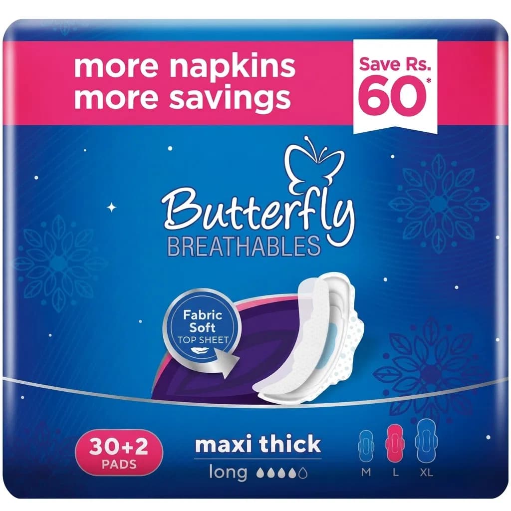 Butterfly Breathables Maxi Thick Long Gigiyenik Bez (32 əd)