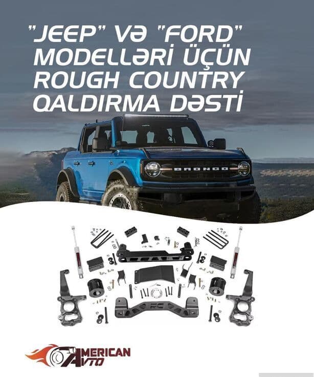 Qaldırma dəsti Rough Country Jeep və Ford üçün