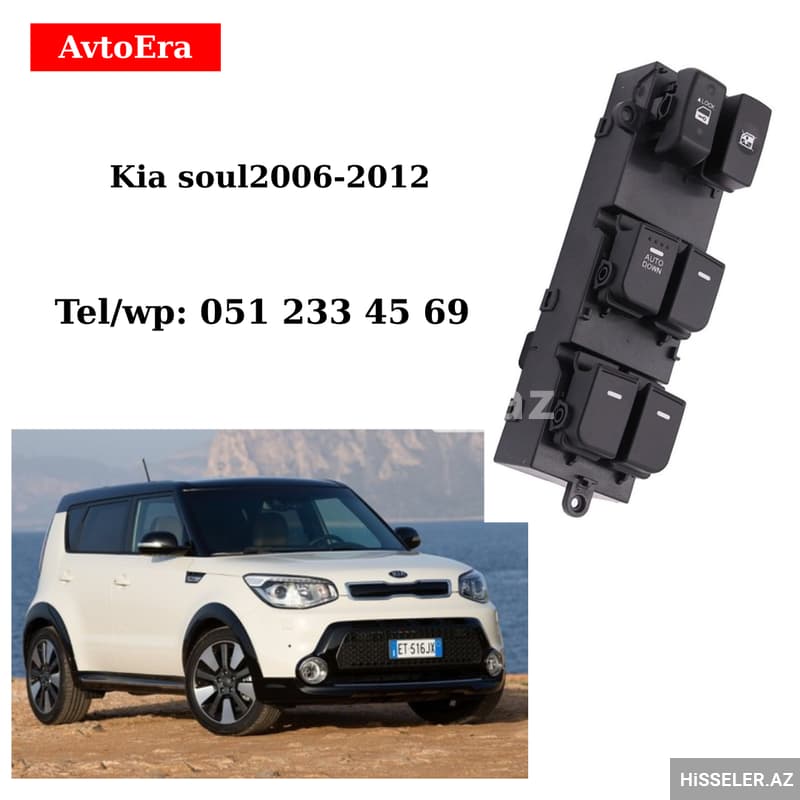 Şüşə qaldıran düymə bloku Kia Soul 2012