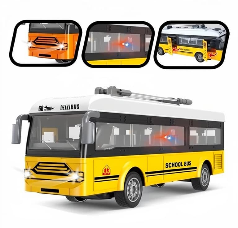 Pultla idarə olunan oyuncaq trolleybus