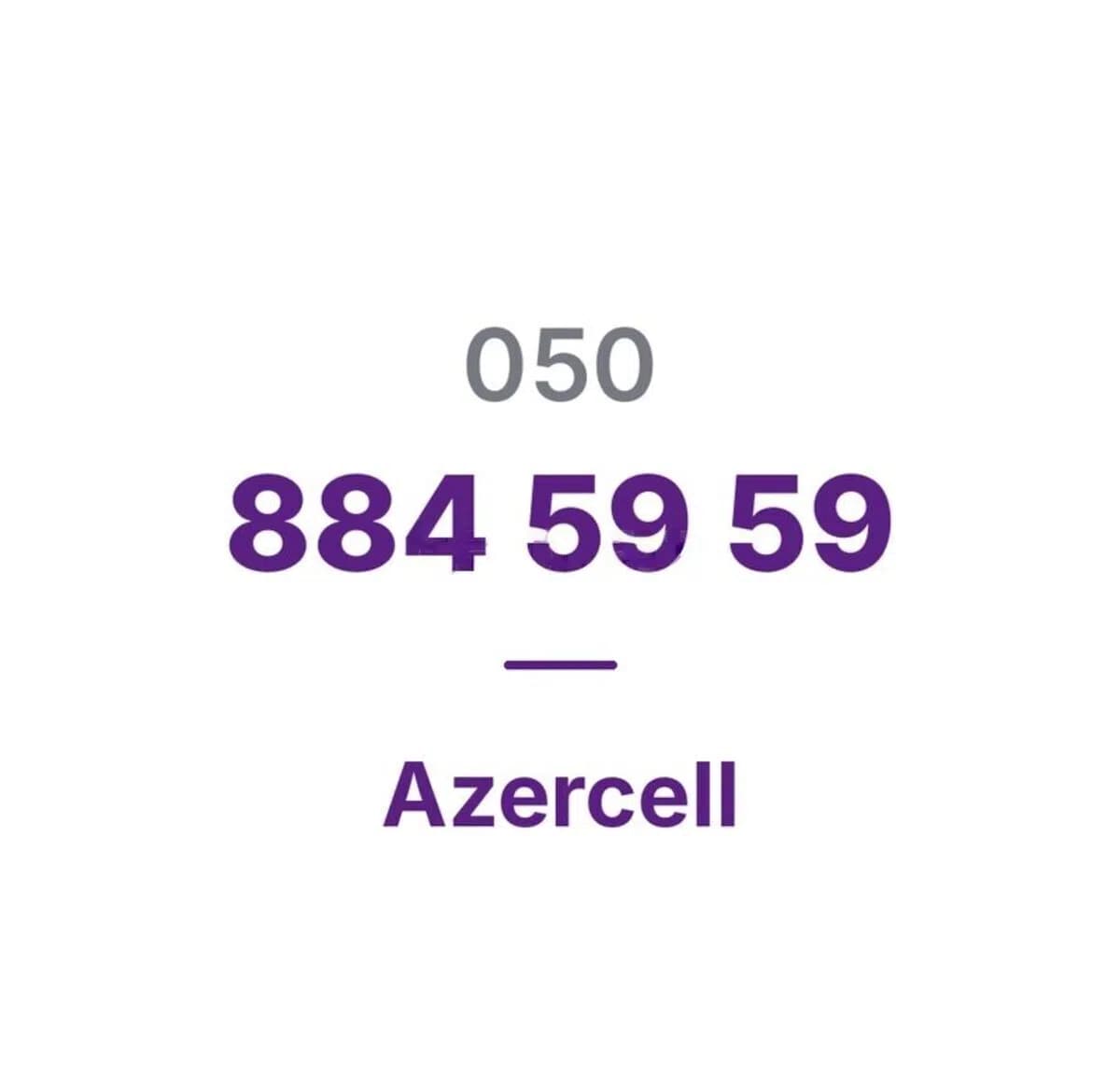 Azercell nömrə (050) 884-59-59 Nağd