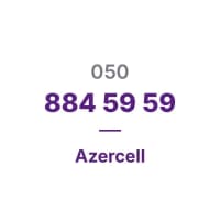 Azercell nömrə (050) 884-59-59 Nağd — şəkil 1