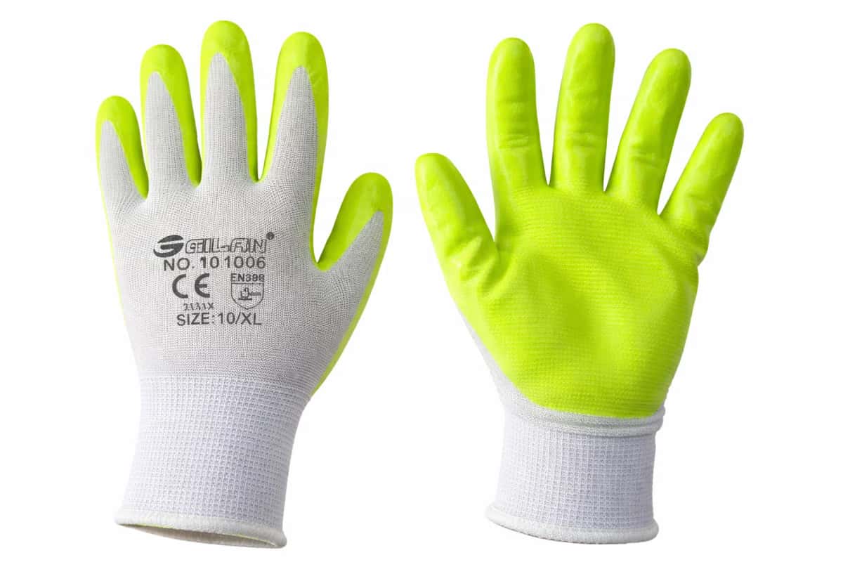 Green Silicone-Fabric Protective Work Gloves - Tenderyard