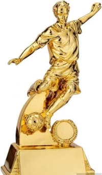 Qızılı Rəngli Futbolçu Suvenir Heykəli — şəkil 1