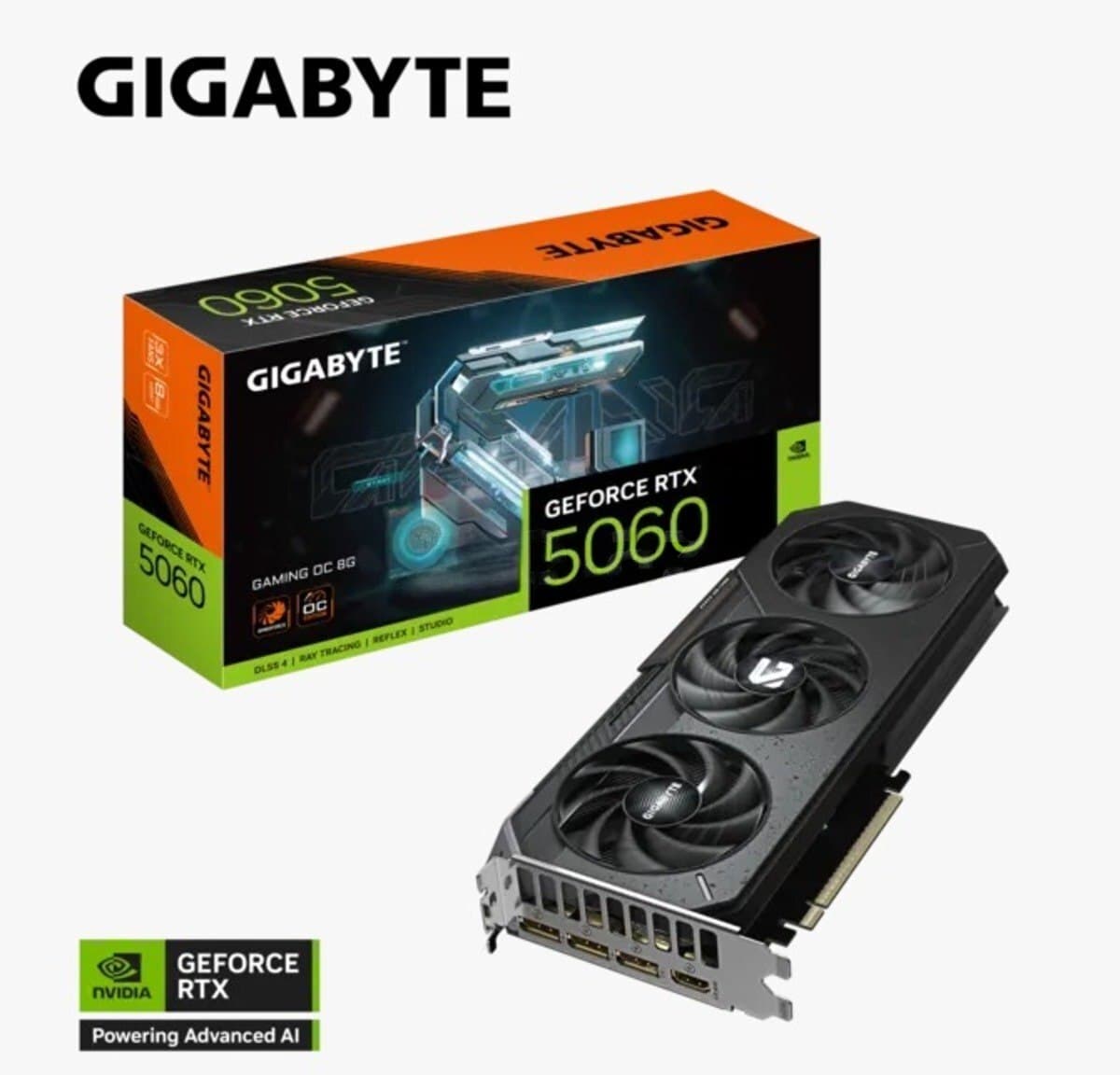 Video kart Gigabyte GeForce RTX 5060 Gaming 3X Fan OC 8GB