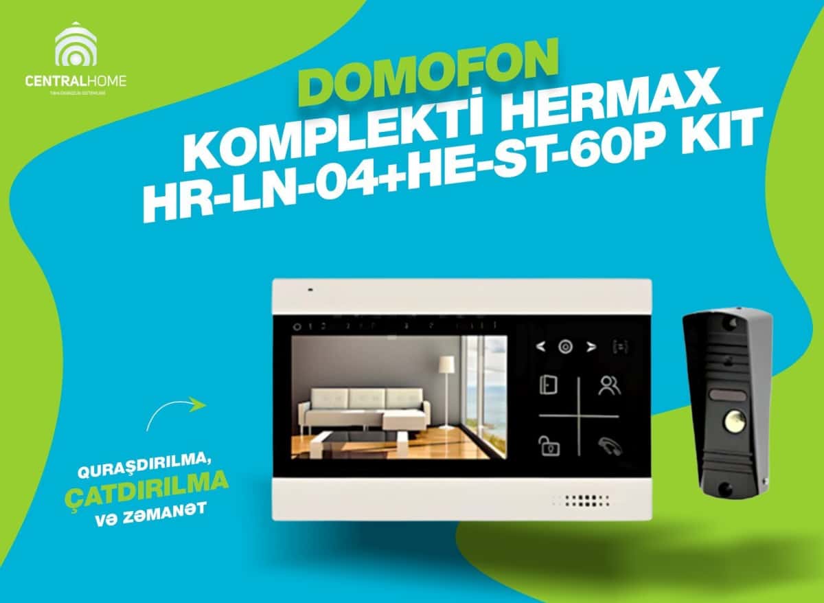 Intercom kit Hermax HR-LN-04+HE-ST-60P - Tenderyard