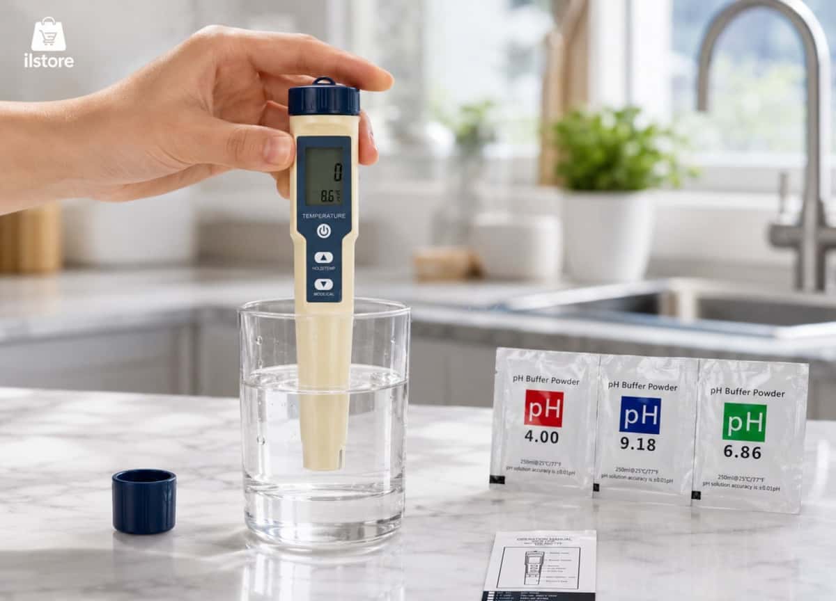 Digital water analyzer 5-in-1 tester - Tenderyard