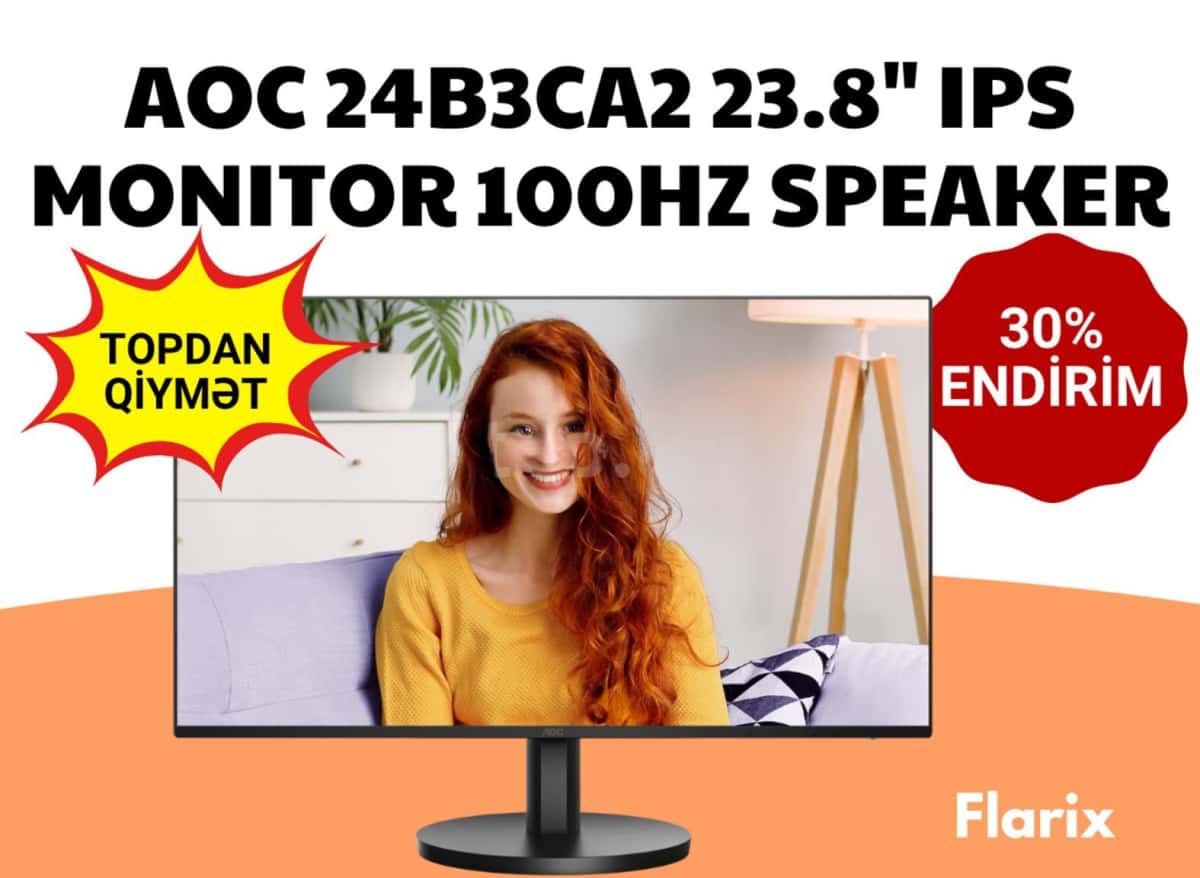 Monitor AOC 24B3CA2 23.8" IPS 100Hz - Tenderyard