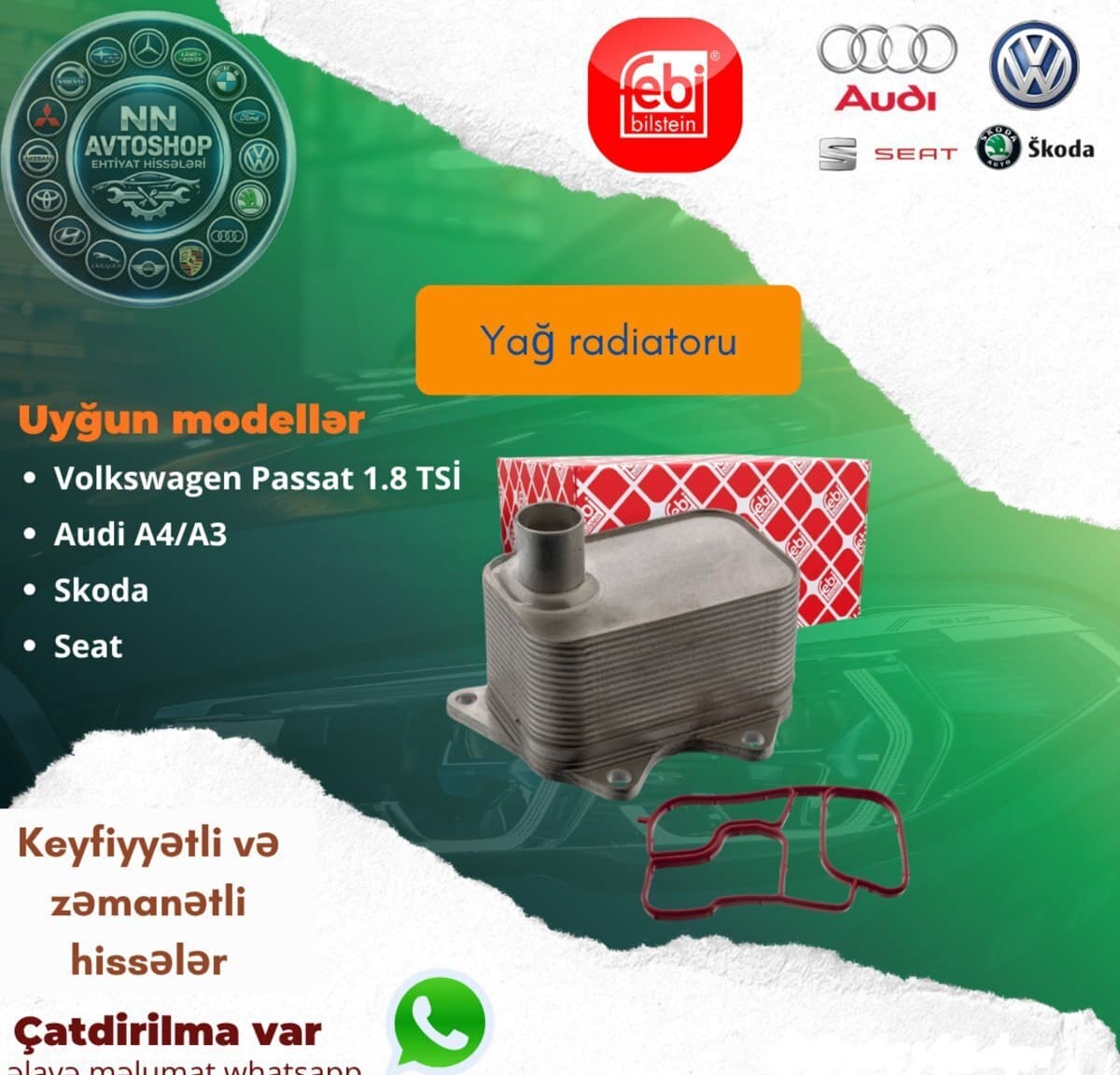 Yağ radiatoru Volkswagen Passat 1.8