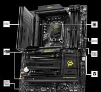 Ana plata MSI PRO Z890 TOMAHAWK WIFI LGA1851 — şəkil 3