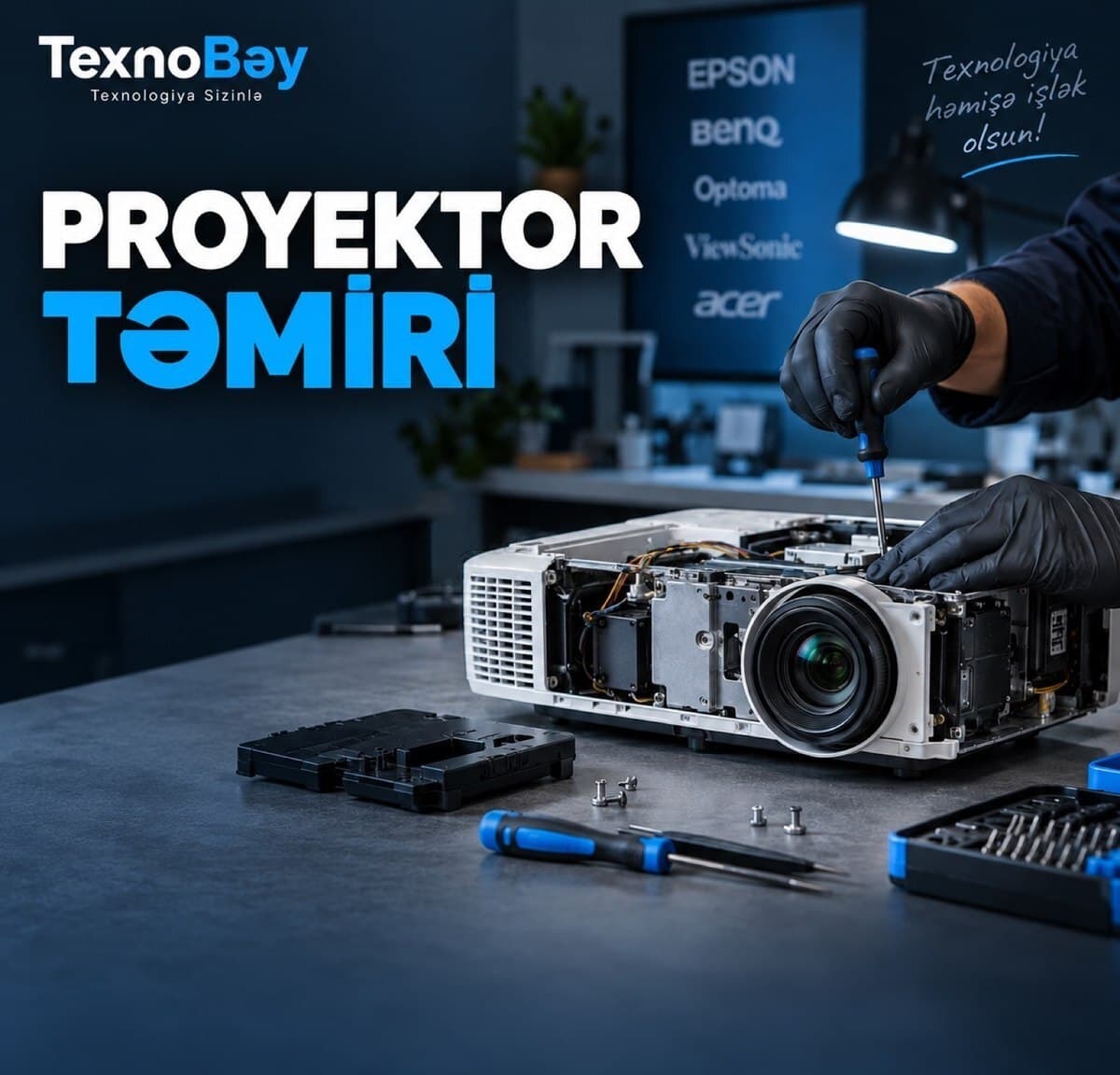 Proyektor təmiri və texniki xidmət