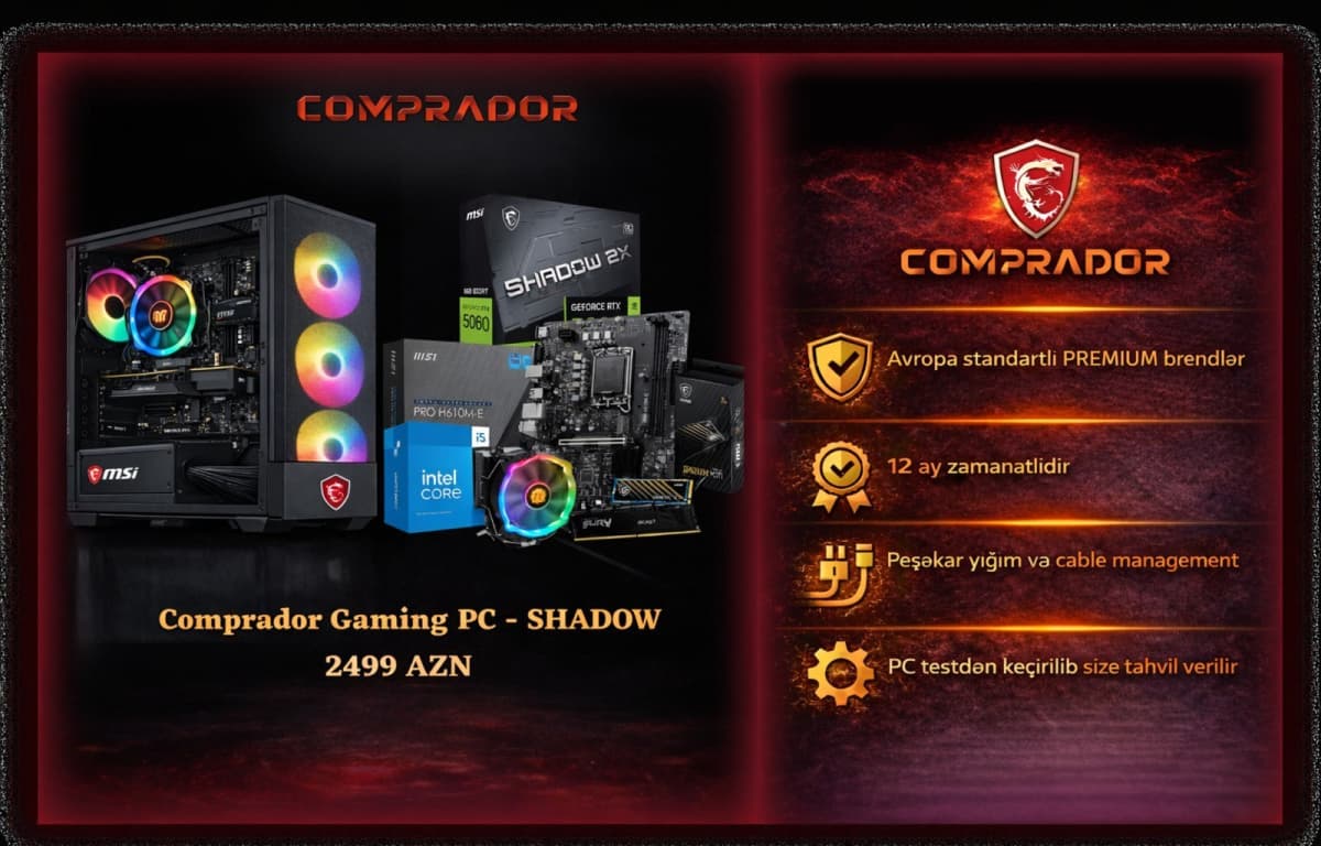 Oyun kompüteri MSI Shadow RTX 5060 i5-14400F