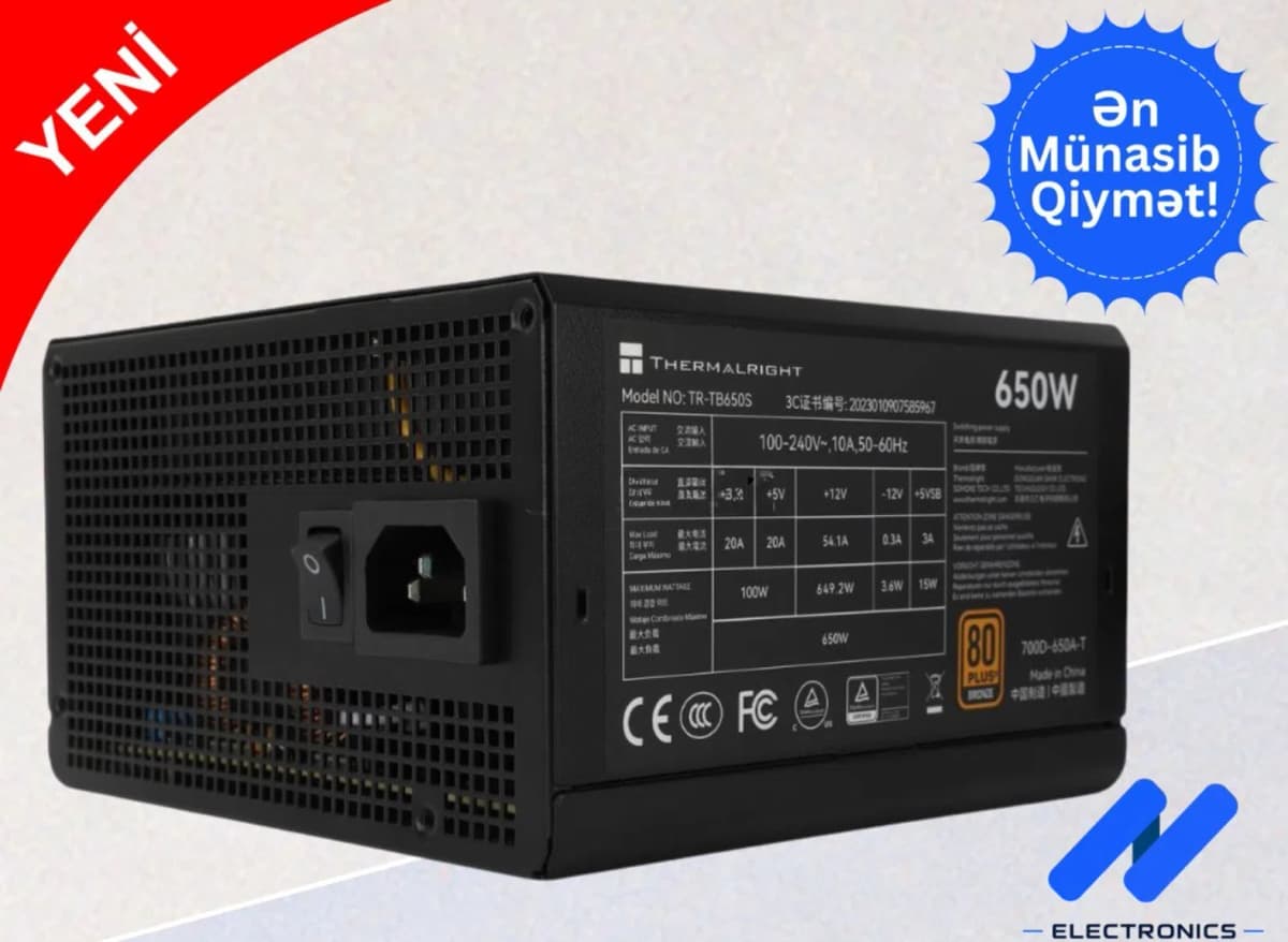 Qida bloku Thermalright TR-TB650S 80+ Bronze 650W