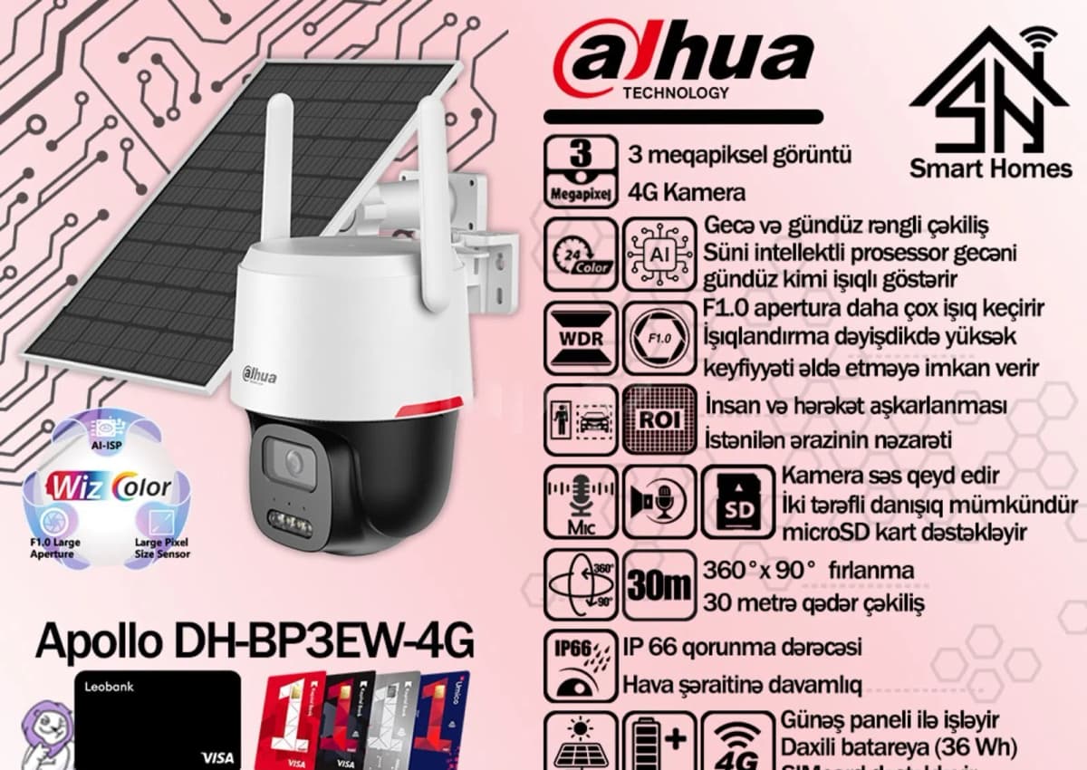 Müşahidə kamerası Dahua WizColor Apollo BP3EW-4G