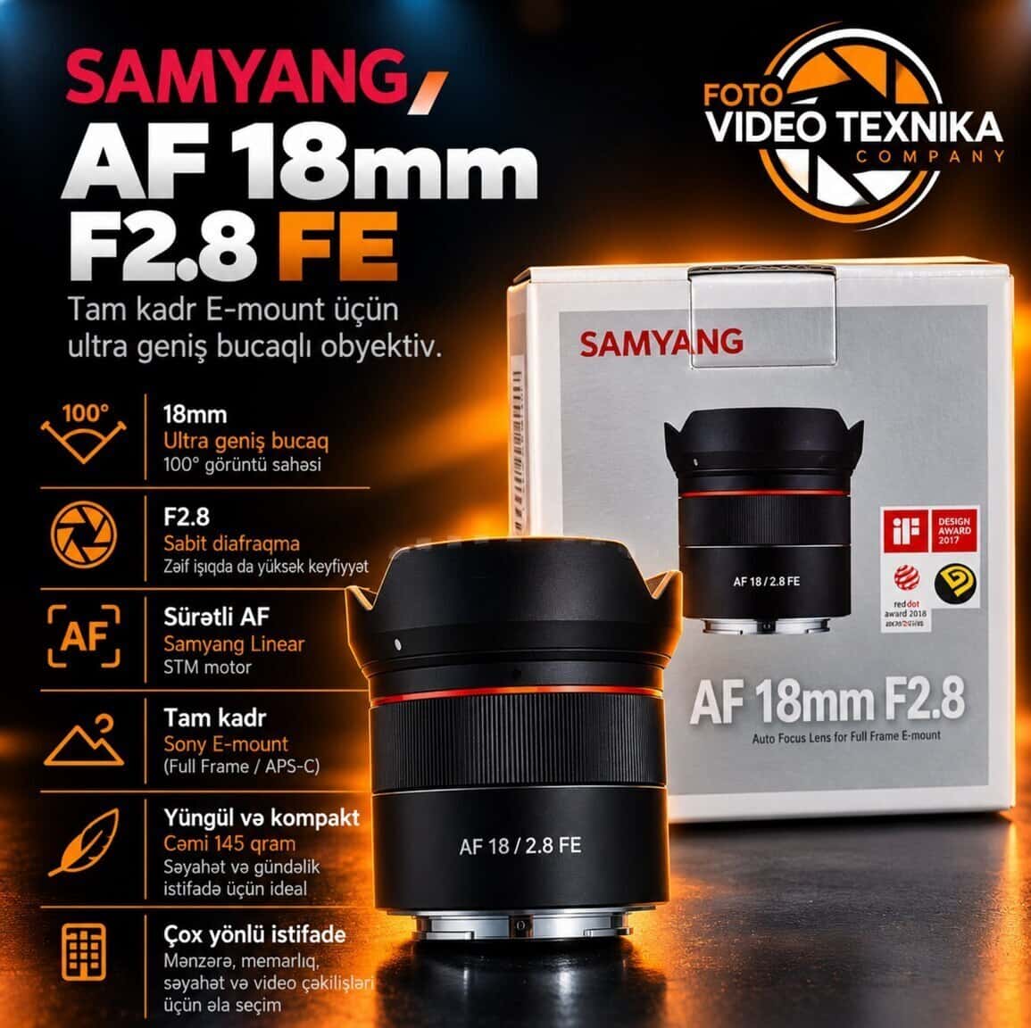 Lens Samyang AF 18mm f2.8 FE - Tenderyard