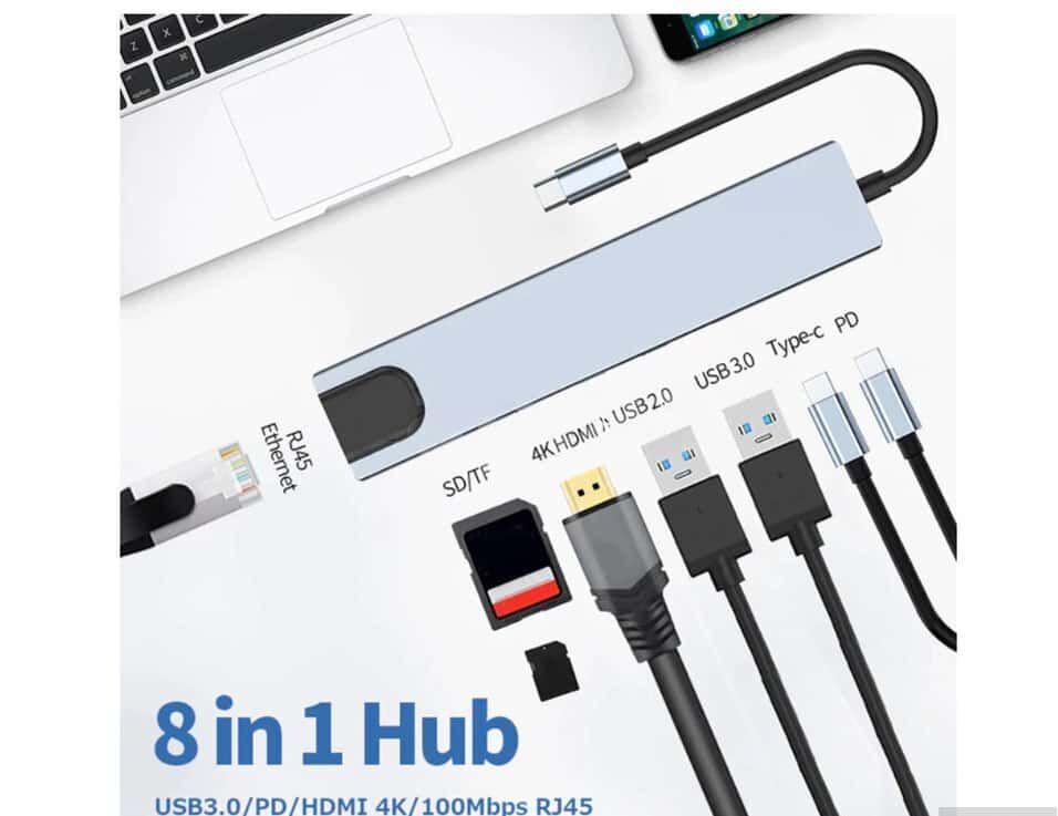 Адаптер Type-C hub 4in1 - Tenderyard
