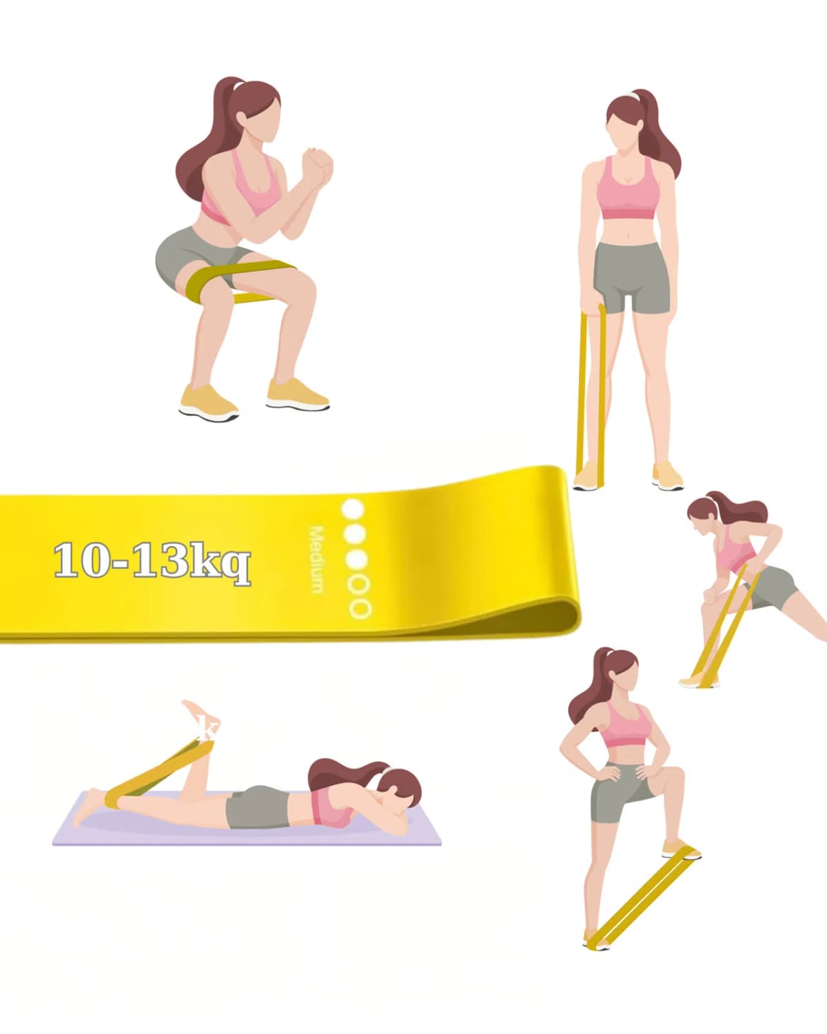 Fitness rezin bant, sarı