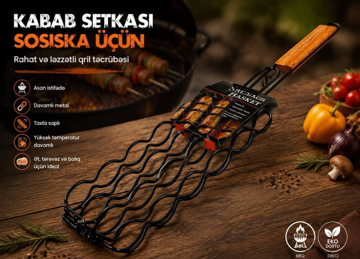 Kabab setkası taxta saplı